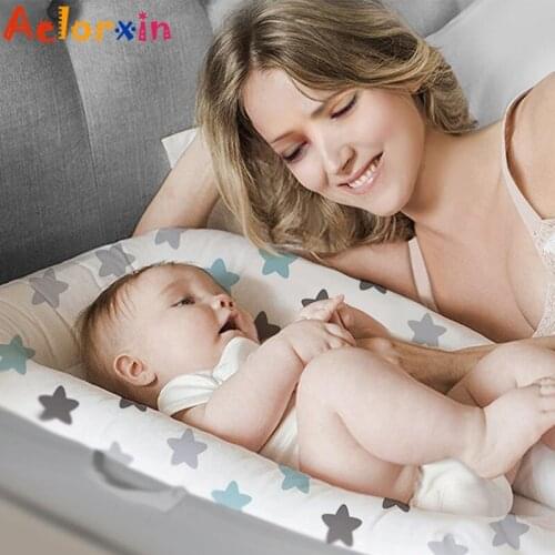 0-3 Years Baby Portable Removable Washable Crib Travel Bed Nest Bed Crib Cotton Newborn Infant Kids Crib Travel Bed For Children