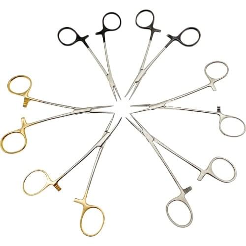 Stainless Steel Hemostatic Forceps Curved/Straight Tip Forceps Locking Clamps, Arterial Forceps