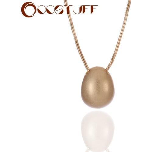 2021 Fashipn Gold Silver Color Big Long Necklace Statement Suspension Pendant Trend Jewelry for Women Chains Goth Accessories