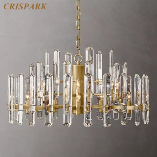 Vintage 3 Tiers Crystal Hanging Lamp LED Cristal Chandelier Lighting Creativity Art Deco Indoor Light Fixture Living Room Hotel