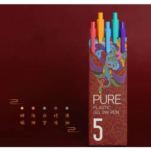 Mohamm 5Pcs Phoenix Series Gel Pen Creative School Supplies Stationery