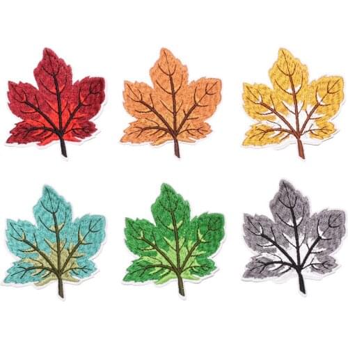 New Colorful Maple Leaf Embroidery Can Be Ironed Sewing Stickers DIY Jeans Hats Handmade Accessories Patch Patch Cloth