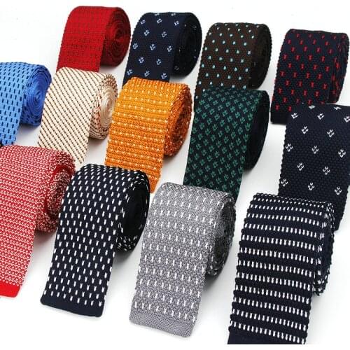 Brand New Mens Knit tie Casual Skinny Knitting Neckties For Wedding Evening Party Gravata Slim Tie for Man Knitted Neck Tie