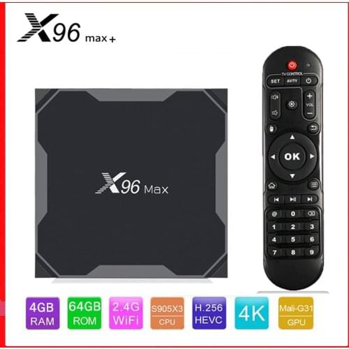 2021 Android 9.0 TV Box X96 Max Plus Amlogic S905x3 8K Smart Media Player 4GB RAM 64GB ROM X96Max Set top Box QuadCore 5G Wifi
