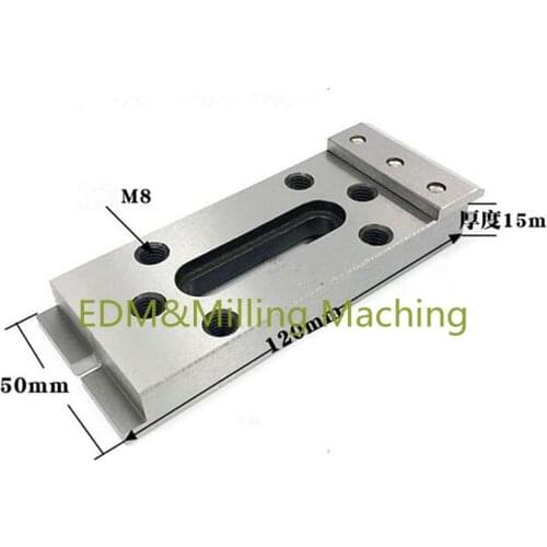 Wire EDM Machine Clamp Tool 120X50X15mm Extension Jig Holder Stainless Steel M8 For Sodick DWC Wire Cut EDM Machine