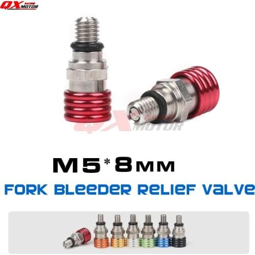 M5 Fork Air Bleeder Relief Valve For CR CRF YZ YZF WRF KLX KXF RMZ DRZ Kayo BSE Dirt Bike Motocross Enduro Supermoto Off Road