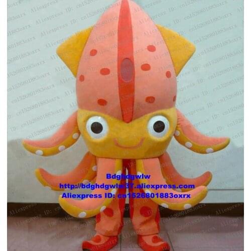 Pink Octopus Devilfish Octopi Cuttlefish Inkfish Sepia Squid Calamary Mascot Costume Adult Department Store Thanks Will zx2371