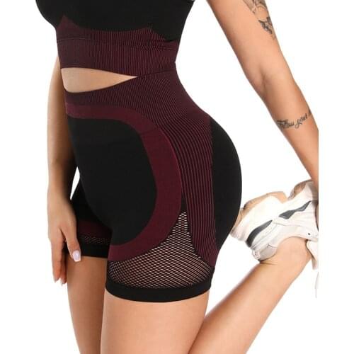 Sexy Womens Sports High Waist Shorts Athletic Gym Workout Fitness Yoga Leggings Briefs Athletic Breathable New 2021