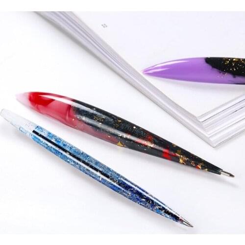 DIY Ballpoint Pen Silicone Resin Moud Decorative Transparent Silicone Resin Mould Art Craft Christmas New Year Decorations Gifts