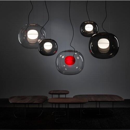 Nordic Minimalist Art Glass Ball Chandelier Living Room Lamp Bedroom Restaurant Bar Balcony Chandelier Dinning Room Lights