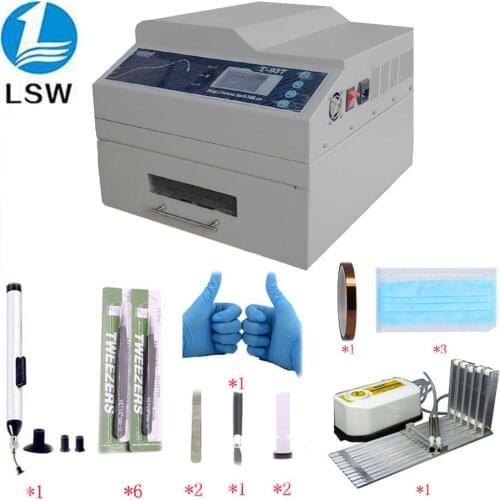 T-937 desktop lead-free reflow oven infrared IC heater T937 reflow oven BGA SMD SMT rework station T 937