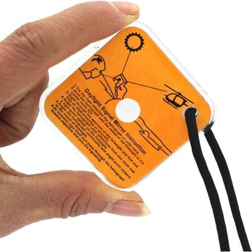 Outdoor Reflective Signal Mirror Portable Emergency Survival Signal Mirror Reflective Makeup Mirrors Portable Hanging EDC Tools