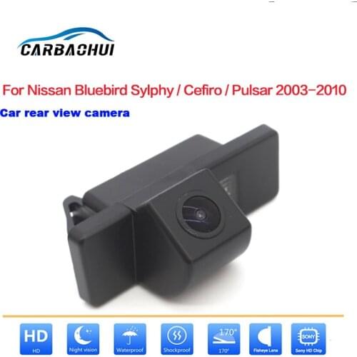 HD CCD Waterproof Car Rear View Reverse Camera For Nissan Bluebird Sylphy Cefiro Pulsar 2003 2004 2005 2006 2007 2008 2009 2010