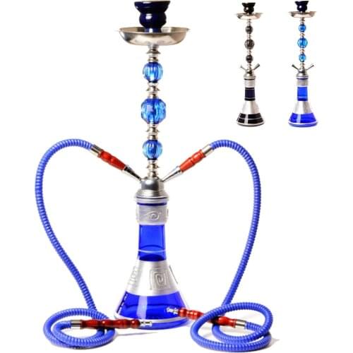 1Set Glass Shisha With Ceramic Bowl Hose Charcoal Tongs Hookah Set Narghile Completo Chicha Tobacco Accessories Cachimba Pipe