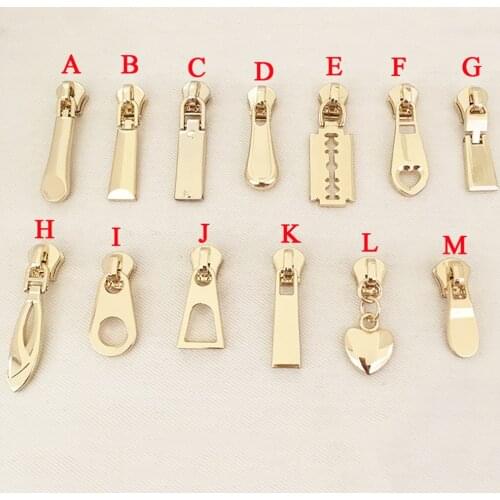 1PC Universal Instant Fix Zipper Repair Kit Replacement Zip Slider Teeth Rescue New Design Zippers For Sewing Clothes Gold Color