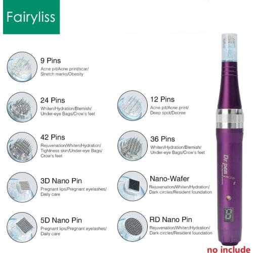 10pcs Replace Needles For Dr,pen X5 Auto Screw Needles Cartridge Replacement Micro Needle 9/12/24/36/42/Nano Tattoo Tips