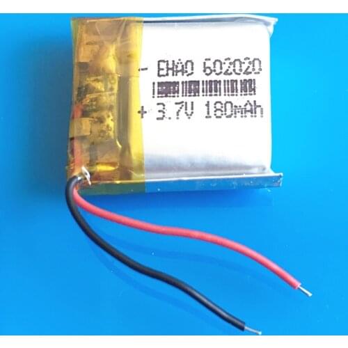 3.7v 180mAh lithium polymer Lipo battery Rechargeable For MP3 Bluetooth speakers smart watch 602020 6*20*20mm