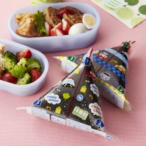30pcs Cartoons Triangular rice ball packaging bag, rice ball wrapping paper, Japanese style rice ball mold, sushi bag