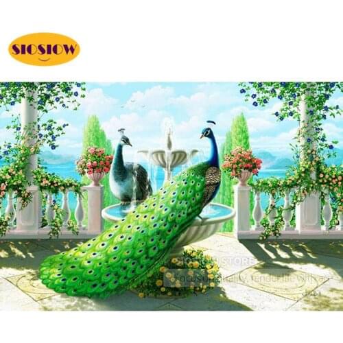 3d Diamond Painting Full Round 5D Peacock Chinese Cross Stitch Diamond Art Animals Embroidery Mosaic Handicraft Hobby Wall Decor