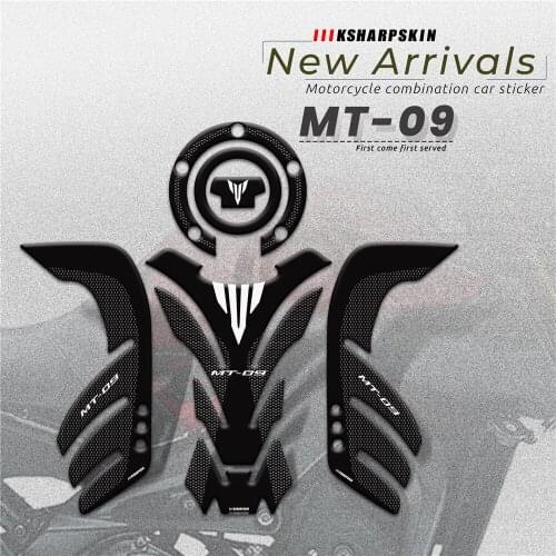 3D stickers Motorcycle Fuel Tank Cap Sticker fuel Tank decal Traction Side Pad Protector Decal For YAMAHA MT-09 mt09 mt 09