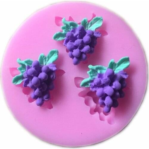 3D Grape Silicone Mold Soap Fondant Candle Molds Sugar Craft Tools Mould Silicone Molds For Cakes Form For Soap
