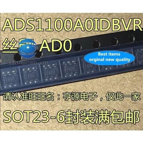 5PCS ADS1100A0 ADS1100A0IDBVR AD0 silk-screen SOT23-6 converter chip in stock 100% new and original