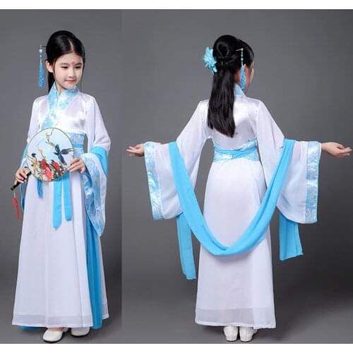 5pcs New Design Chinese Traditional Outfit Childrens Dresses Festive Gowns for Children Girls Frocks Dress Up Costume for Kids