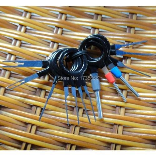 50 Set ) 11Pcs Car Terminal Removal Key Tool Wiring Connector Extractor Puller Release Pin Set For Bmw Dodge Toyota Mazda