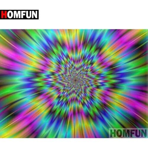 HOMFUN Full Square/Round Drill 5D DIY Diamond Painting "Colorful pattern"3D Diamond Embroidery Cross Stitch Home Decor A19540