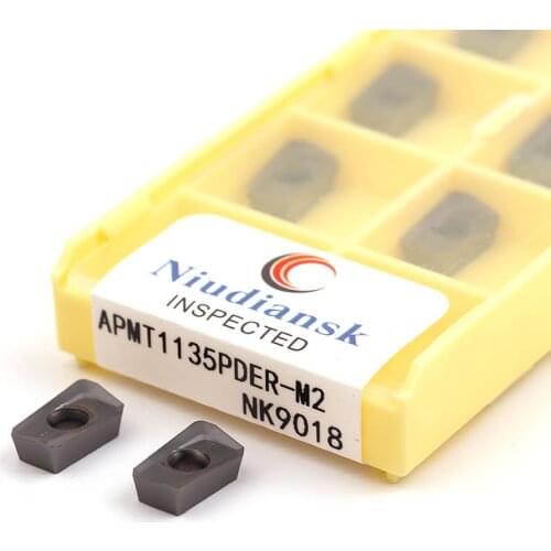 APMT1135PDER-M2 APMT1604PDER CNC Lathe Turning Tool Machining Milling Carbide Insert Smooth Chip Evacuation Cutting Blade Strong
