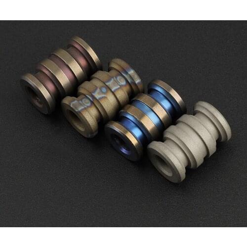Big Size Titanium Alloy Tower Shape Knife Beads Titanium Camping Survival EDC Paracord Accessory