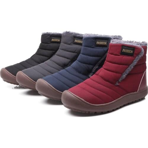 Y182 Winter New plus size 46 Men Casual Shoes Unisex Ankle Boots Waterproof Non-slip Thick Warm Male Snow Boots Botas masculinas