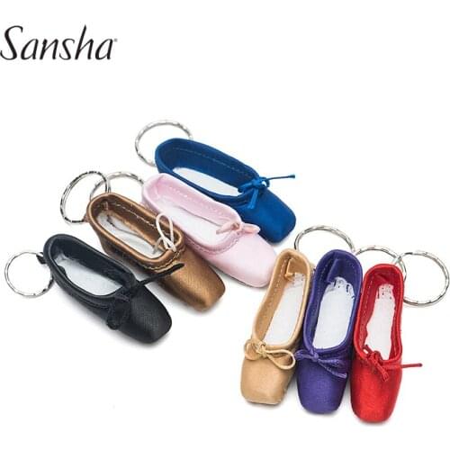 Sansha Satin Mini Ponte Shoes Keychain Ballet Red Pink Purple Key Rings Mark The Color When Placing Order KPR Keychain