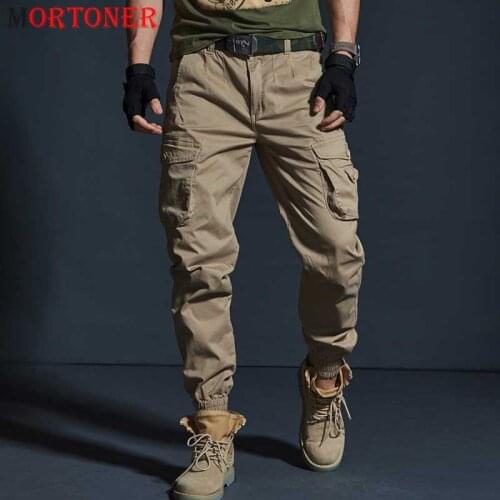 Mens Khaki Tactical Cargo Pants Multi Pocket Military Jogging Pants Male Camo Combat Work Outdoor Hiking Trekking Trousers Men