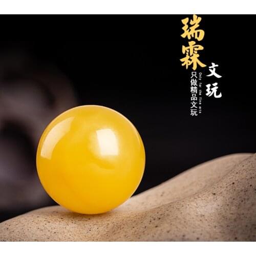 Natural chicken butter yellow ambers loose round beads for jewelry making 3-10mm spacer beads diy women bracelets accessories