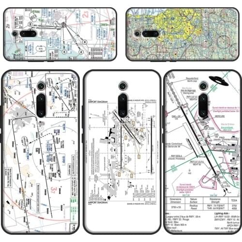 Aviation Chart AccessoriesAirport Phone Case For Xiaomi Mi 11 Lite Ultra 9 10 9T 10T Pro POCO M3 Pro F2 F3 POCO X3 Pro Cover