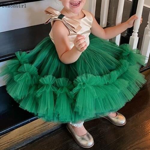 9M-14Years Toddler Girl Dress Puffy Tulle Birthday Party Tutu Dress Pageant Children Clothing Kid Costumes