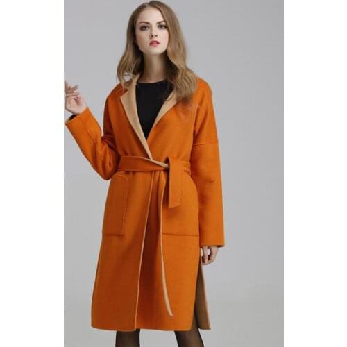 Casaco feminino Women Autumn Winter Slim Wool Maxi Long Coat Female Long SLeeve Windbreaker Outwear manteau femme
