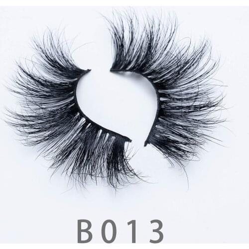25mm B13 5D Long Fluffy Mink Lashes Natural Handmade Volume Soft 6D Eyelashes Real 3D Mink Lashes Extention