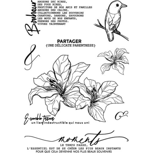 French Clear Stamp for Scrapbooking Transparent Silicone Rubber DIY Photo Album Decor 1805