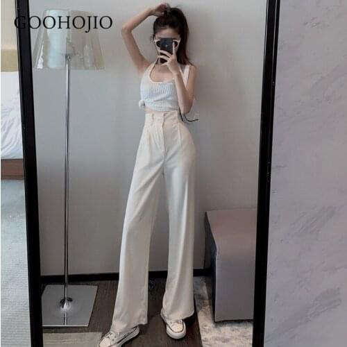 GOOHOJIO Women's Straight Trousers