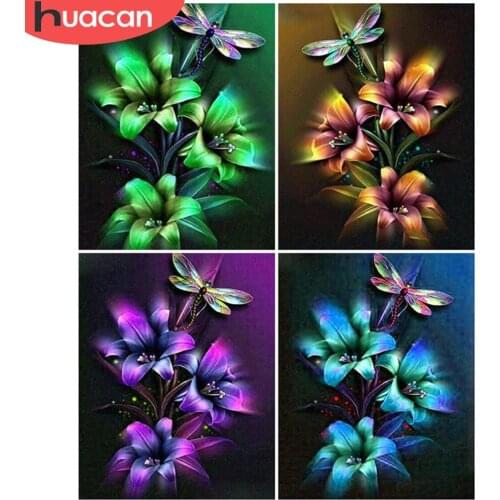 HUACAN Paint By Numbers Flower Hand Painted Painting Art Gift DIY Pictures By Number Kits Drawing On Canvas Home Decor