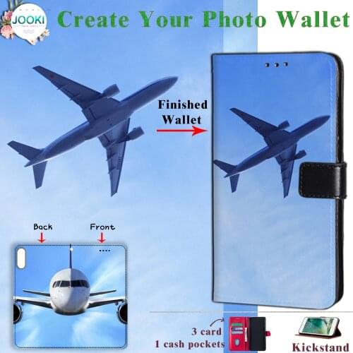 JOOKI Personalized Photo J6plus Leather Wallet Phone Case Cover For Samsung Galaxy J6+ customized logo silicone card case phone