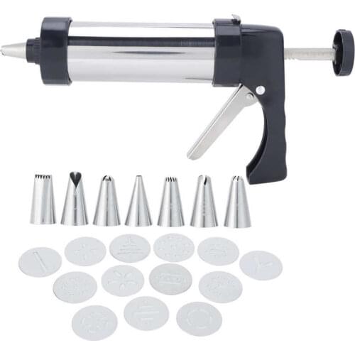 Kitchen Supplies Biscuits Maker Cookies Press Maker Stainless Steel Cake Pastry Decorating Nozzle Set DIY Baking Tools Bakeware