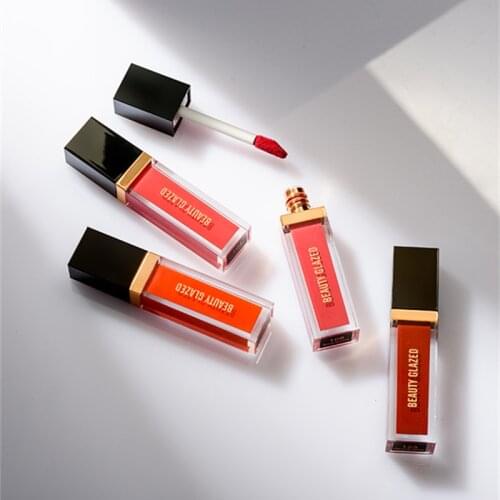 BEAUTY GLAZED 24 Colors Matte Liquid Lipstick Waterproof Moisturizer Smooth Lip Stick Long-lasting Lip Tint Cosmetic Lip Makeup