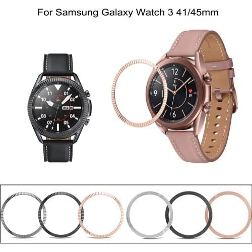 Steel Bezel Ring Metal Cover for Samsung Galaxy Watch 3 45mm 41mm Strap Adhesive Case Smart Watch Galaxy Watch3 Accessories New