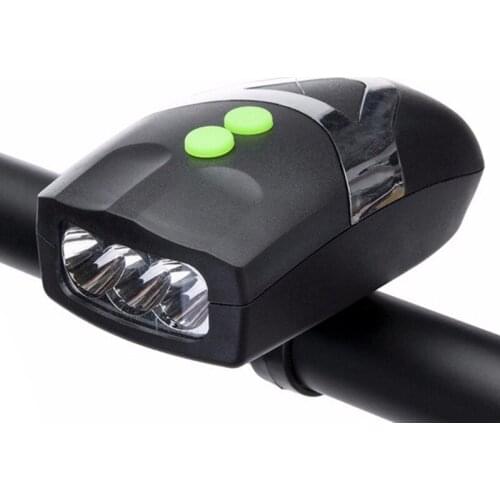 Multifunctional Bicycle Light With Horn 3 LED Bike Front Lights for Cycling Rading Safety Warning Lamp Light Bicycle Accessories