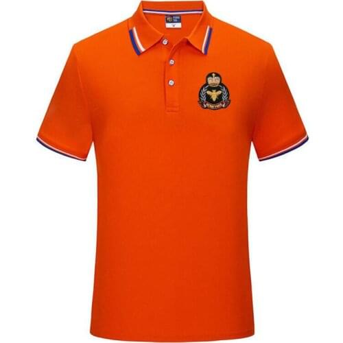 Mens anime Polo Shirt Embroidery Cotton Short Sleeve Polos Homme Casual Top Men High Quality Clothes