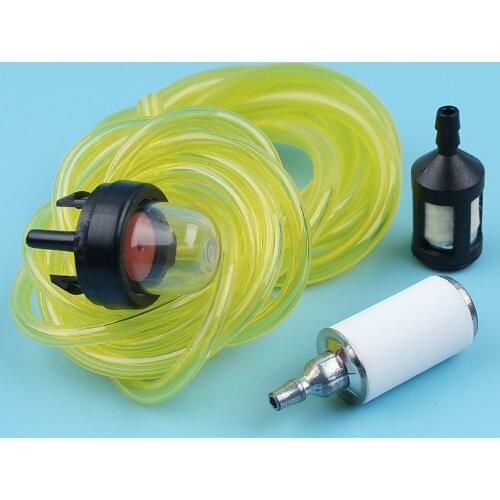 Fuel Line Filter Primer Bulb Kit For Husqvarna Stihl Homelite Sears Craftsman Mcculloch Echo 2-Stroke Chainsaws Blowers Trimmers