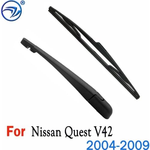 Wiper 14" Rear Wiper Blade & Arm Set Kit For Nissan Quest V42 2004-2009 Windshield Windscreen Rear Window